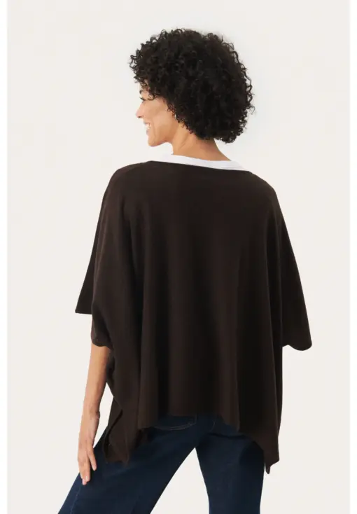 Part Two – Tilanna Poncho Cape, Brun - Billede 3