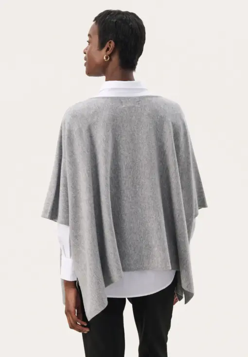 Part Two – Tilanna Poncho Cape, Grå - Billede 3