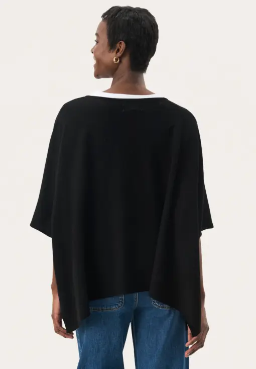 Part Two - Tilanna Poncho Cape, Sort - Billede 4