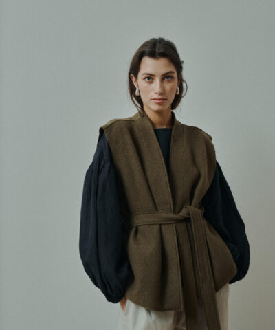 Alternative view of Anne-Mi - Ea waistcoat vest, Oliven