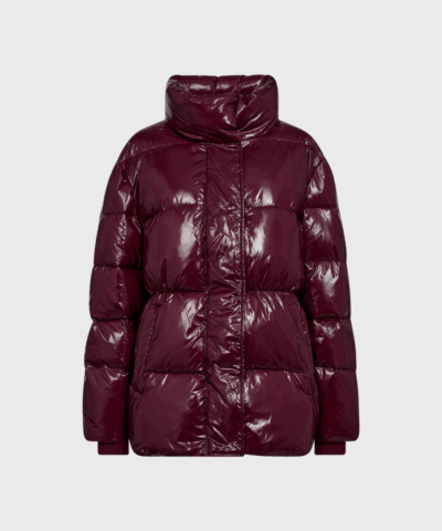 Co'couture - Glossy Puffer Jacket, Plum