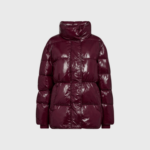 Co'couture - Glossy Puffer Jacket, Plum