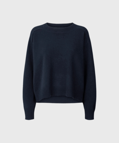 Rabens Saloner - Dalani Boxy Sweater, Navy