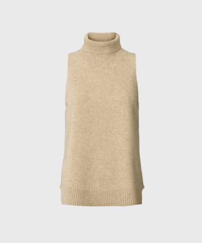 Rabens Saloner - Diara Funnel Halter Top, Oatmeal