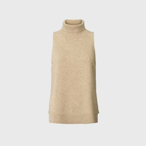 Rabens Saloner - Diara Funnel Halter Top, Oatmeal