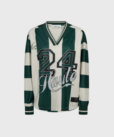 Haute L’Amitié Haute 24 Stripe Blouse – Sporty Green/Pearl | Merci Give