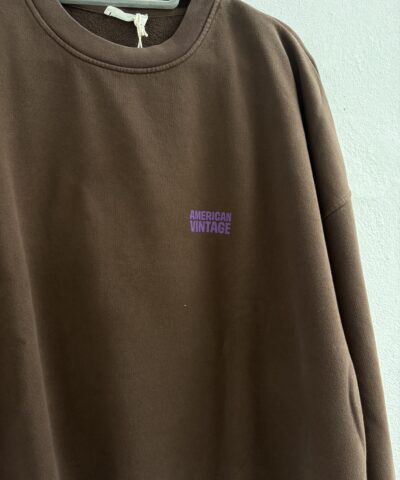 Alternative view of American Vintage -  Plizzy Sweatshirt – Vintage Chestnut, Brun