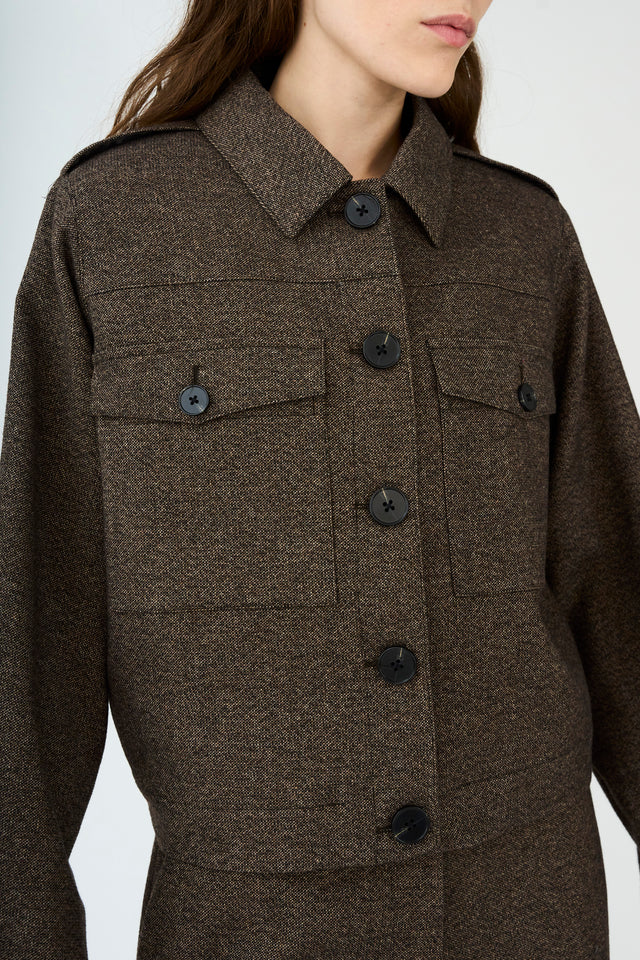 Ivy Copenhagen – Tilda Utility Cropped Coat - Brun - Billede 5