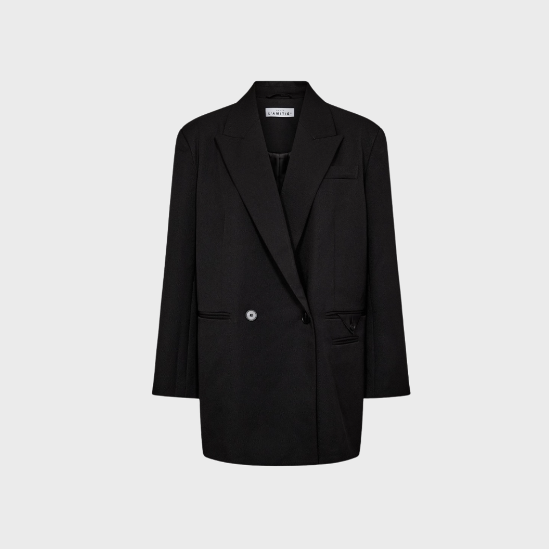 Haute L’amitie Premiere Oversize Triangle Blazer | Sort Blazer Dame