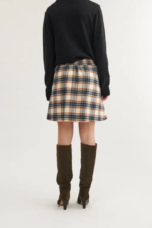 Basic Apparel – Lula Skirt, Blue/Birch - Billede 3