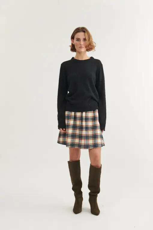 Basic Apparel – Lula Skirt, Blue/Birch - Billede 2