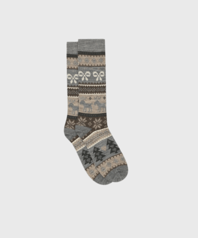 MPwoman Joy Long Socks – Grey Melange | Lange Merino Uldstrømper