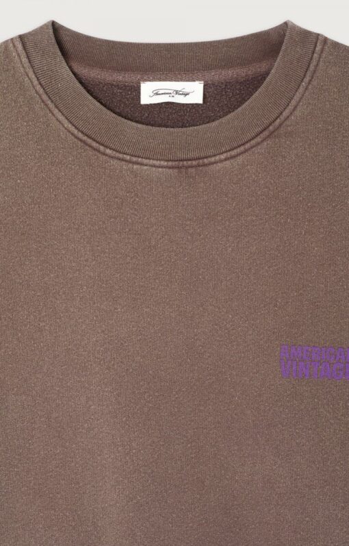 American Vintage -  Plizzy Sweatshirt – Vintage Chestnut, Brun - Billede 4