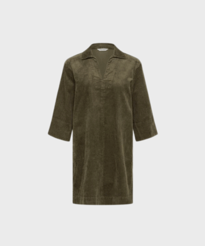 Part Two – Sharripw Dress (Olivengrøn) | A-formet Fløjlskjole | Fri Fragt