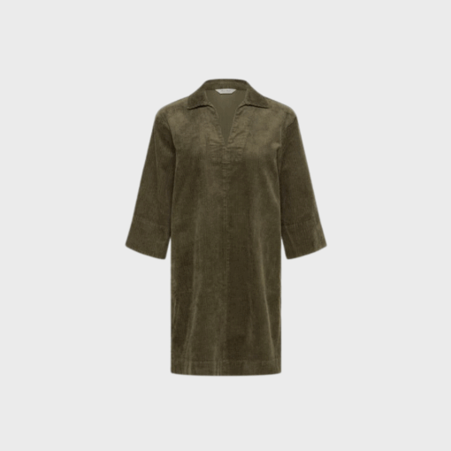 Part Two – Sharripw Dress (Olivengrøn) | A-formet Fløjlskjole | Fri Fragt