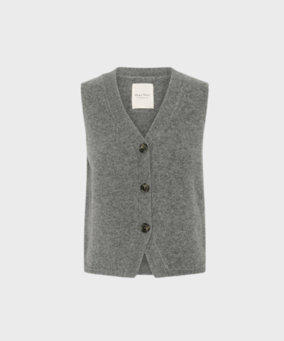 Part Two – SylvaPW Strik (Medium Grey Melange) | Elegant Ribstrik | Fri Fragt