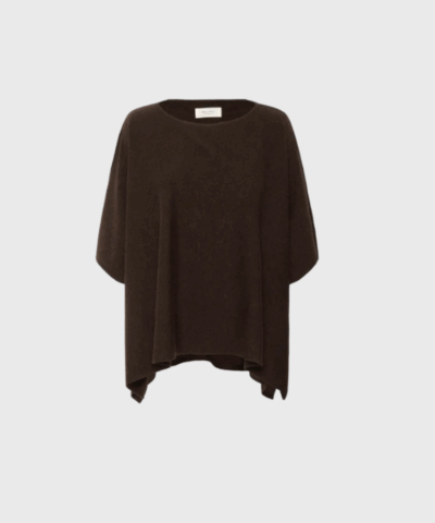 Part Two Tilanna Poncho Cape – Brun | Blød Strikbluse