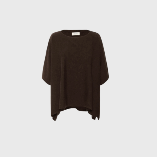 Part Two Tilanna Poncho Cape – Brun | Blød Strikbluse