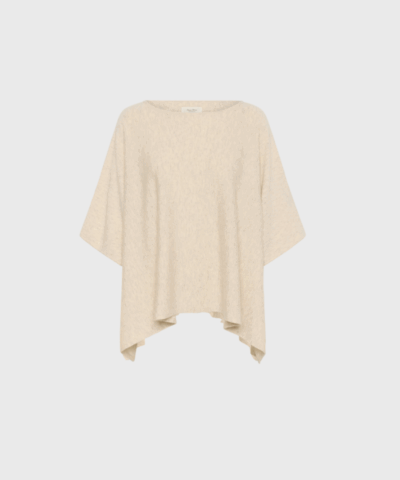 Part Two Tilanna Poncho Cape – Sand | Blød Strikbluse
