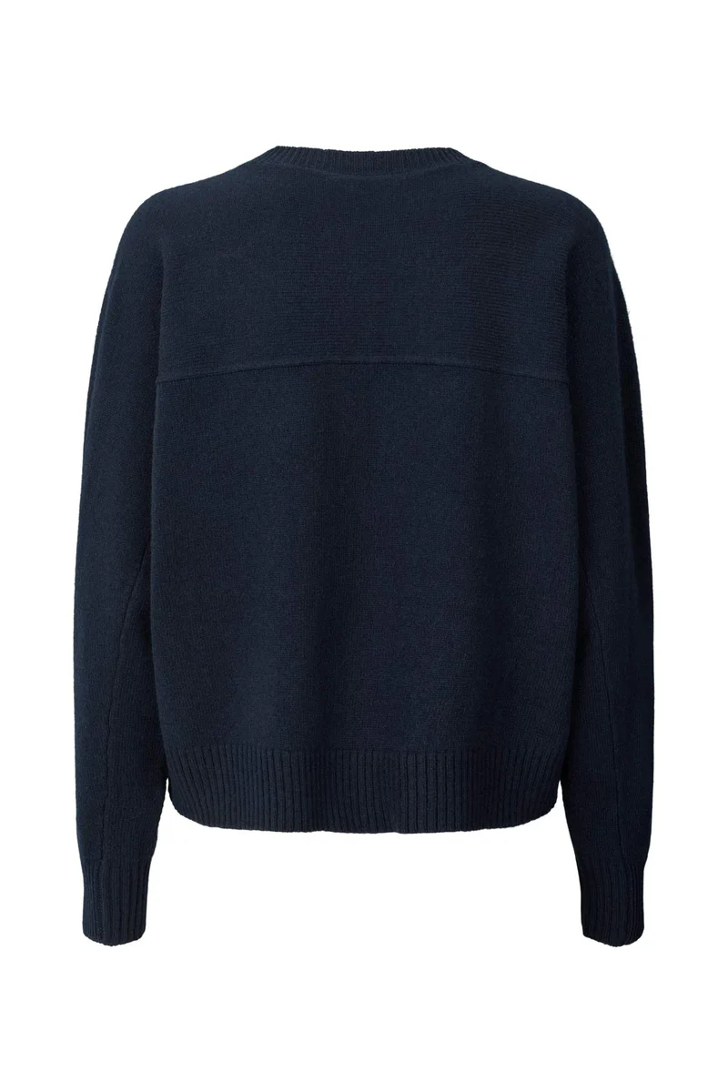 Rabens Saloner - Dalani Boxy Sweater, Navy - Billede 5