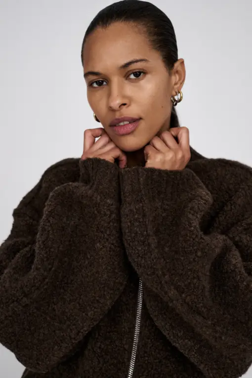 Rabens Saloner - Sigal Knit Jacket, Dark brown - Billede 6