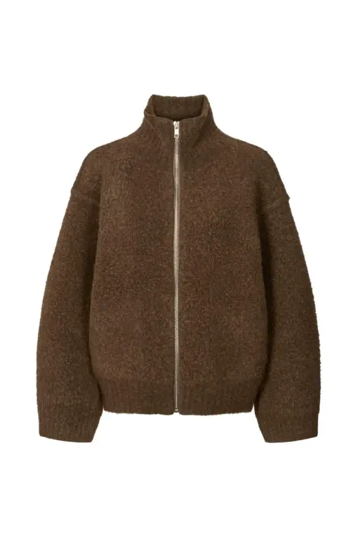Rabens Saloner - Sigal Knit Jacket, Dark brown - Billede 4