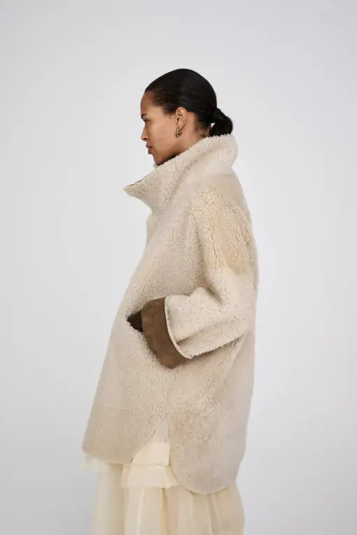 Rabens Saloner - Ejsa Shearling Coat, Dark brown - Billede 6