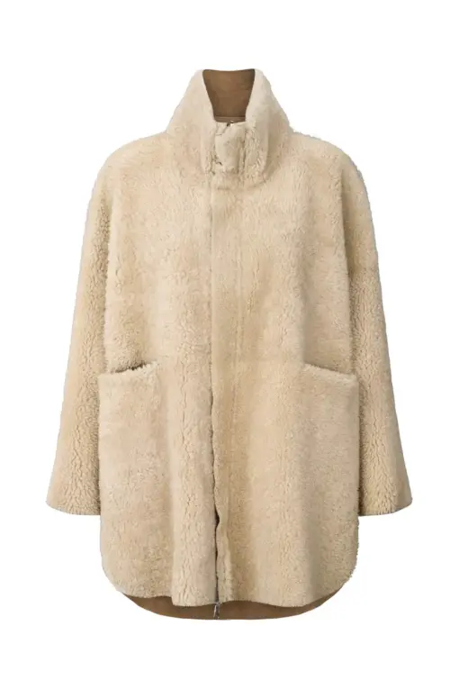 Rabens Saloner - Ejsa Shearling Coat, Dark brown - Billede 10