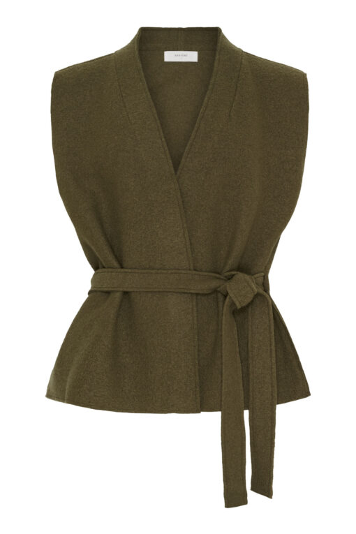 Anne-Mi - Ea waistcoat vest, Oliven - Billede 6