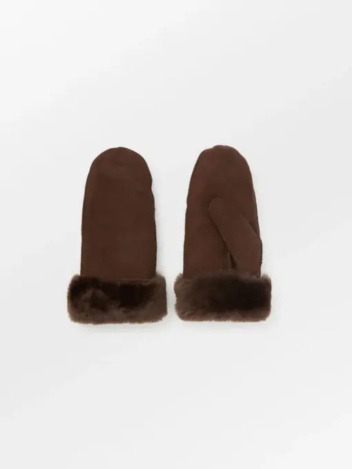 BeckSöndergaard – Doa Shearling Mitten - Chocolate Torte - Billede 2