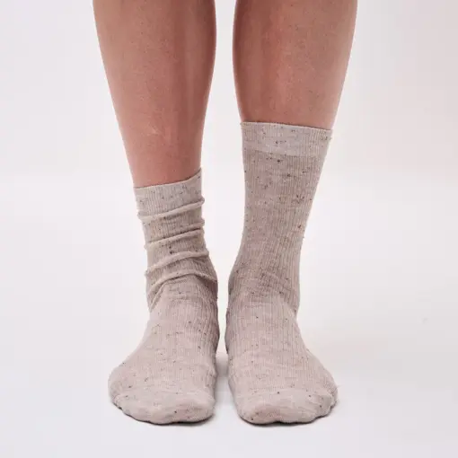 MP Denmark – Betty Socks 3-Pack, Beige Melange - Billede 3