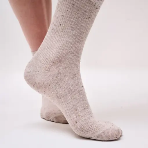 MP Denmark – Betty Socks 3-Pack, Beige Melange - Billede 2