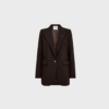 Co’Couture – Volacc Single Oversize Blazer (Dark Brown) | Klassisk & Oversize | Fri Fragt