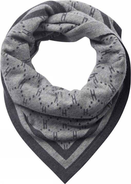 Hype The Detail – Triangle Scarf - Light Grey Melange - Billede 5