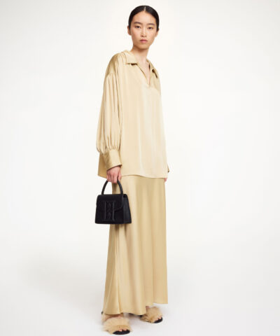 Alternative view of By Malene Birger – Leonora Satin Bluse - Old Beige