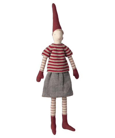 Alternative view of Maileg – Nisse Pige – Nederdel Og Strikket Sweater – Str. 3