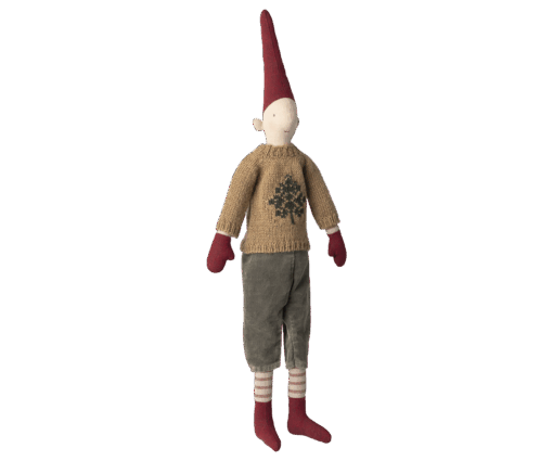 Maileg - Nisse Dreng - Bukser Og Strikket Sweater - Str. 3 - Billede 2