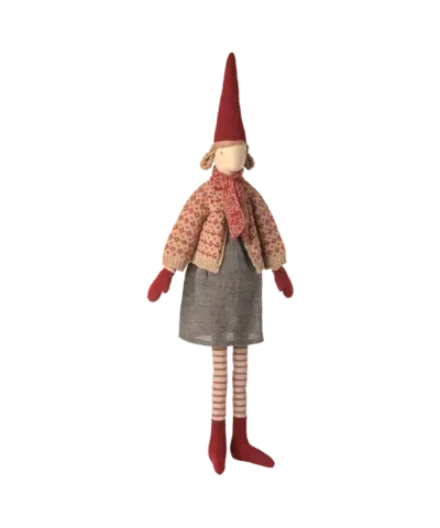 Alternative view of Maileg – Nisse Pige – Nederdel og Cardigan – Str. 4