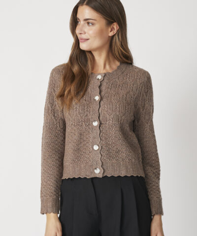 Alternative view of Co'Couture - PointelleCC Cardigan - Walnut