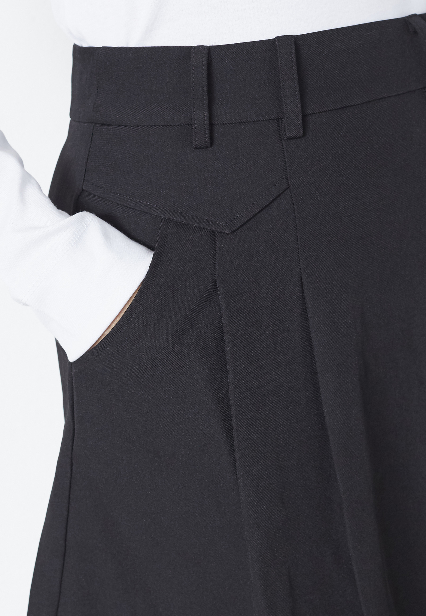 Co'Couture – LunaCC Pocket Pleat Mini Nederdel - Sort - Billede 3