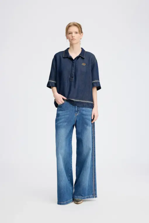 Munthe - Rappa Bluse - Denim - Billede 2