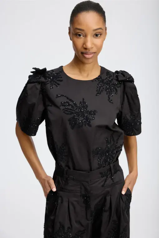 Munthe - Ryme Bluse - Sort - Billede 3
