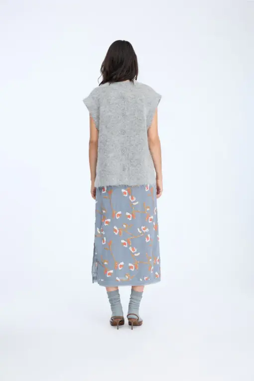 Munthe - Rydne Strik Vest - Grå - Billede 4