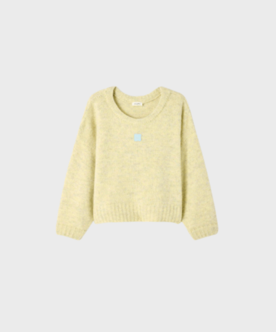 East Jumper – Heather Chick Yellow | American Vintage | Oversized Strik | Merci