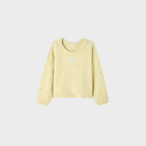 East Jumper – Heather Chick Yellow | American Vintage | Oversized Strik | Merci