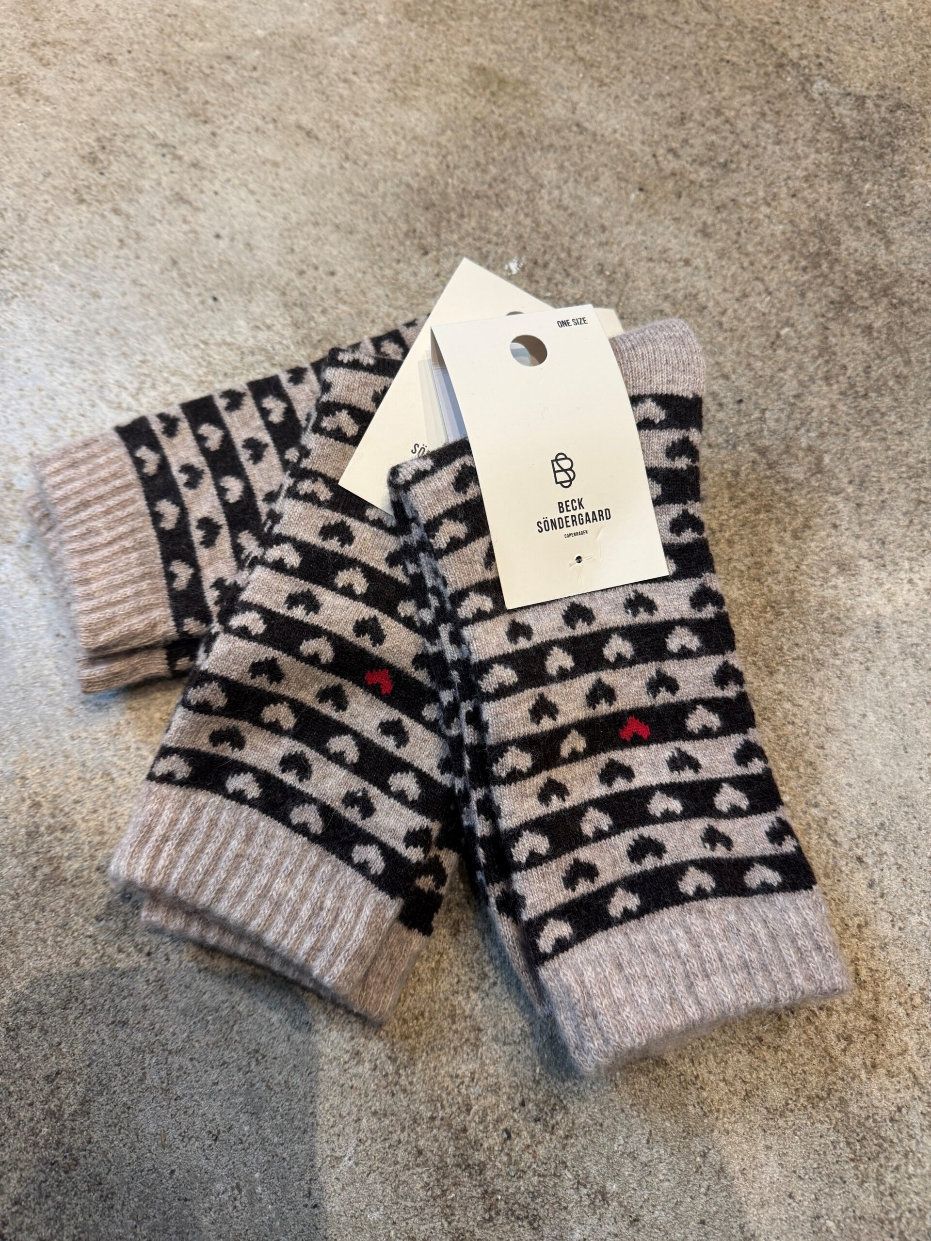 Beck Söndergaard - Heart Wola Socks - Soft Beige - Billede 2