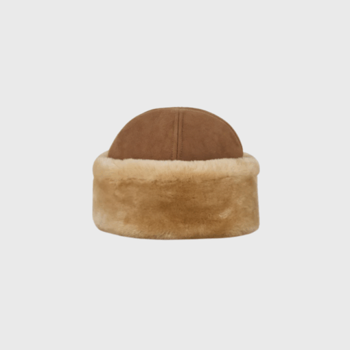 Doa Shearling Hat – Varm lammelæderhat | Emperador Brown