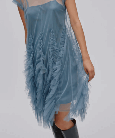 Alternative view of Rabens Saloner - Ghita Frilly Tulle Dress - Lyseblå