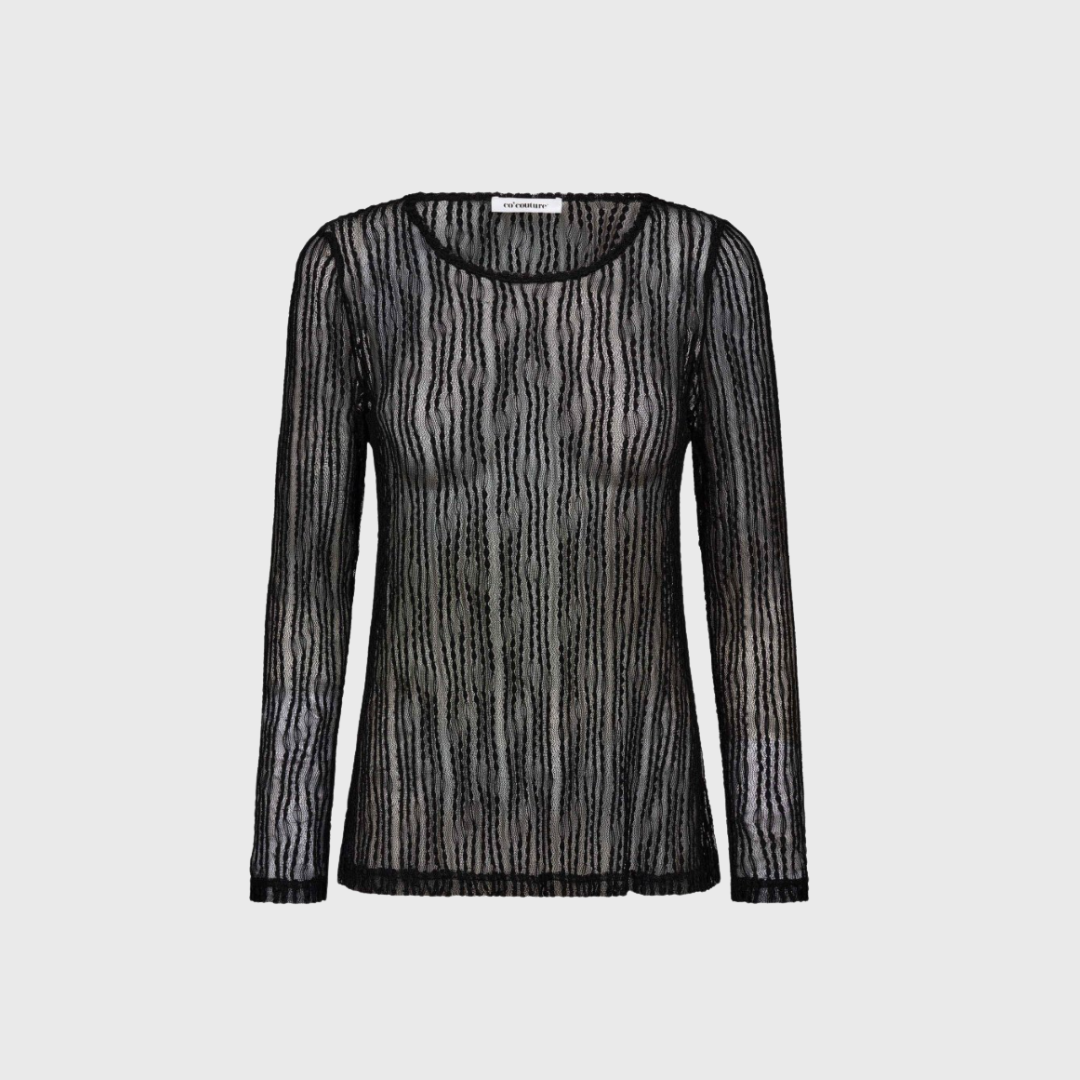 BarbCC O-neck Blouse fra Co'Couture er en klassisk sort bluse med rund hals og lange ærmer. Fremstillet i blød og strækbar kvalitet – perfekt som basis i enhver garderobe. Shop den hos Merci Give.