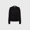 Haute L'Amitié Lace Sweat – Sort sweatshirt med blonder